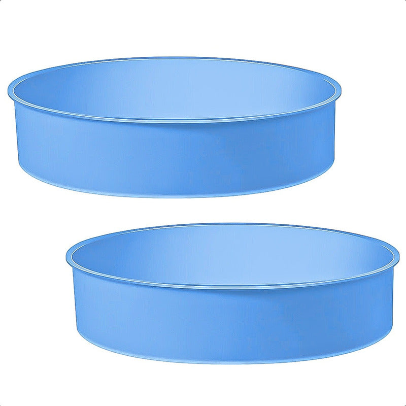 Molde Para Torta Pack2 Moldes De Silicona Reposteria Redondo Azul