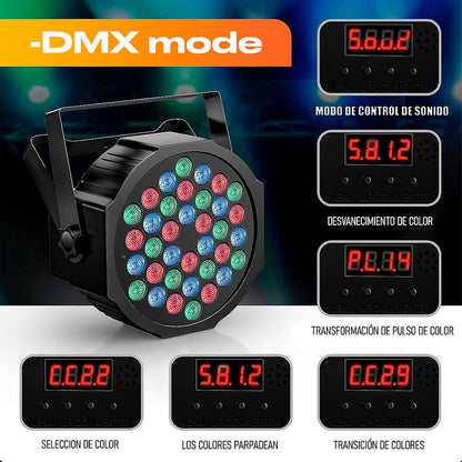 Luces De Fiesta Led Rgb Luz Discoteca 18 Led Luz Led Fiesta