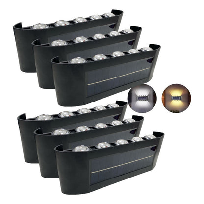 Pack X6 Aplique De Pared Lampara Led Focos Exterior Solar