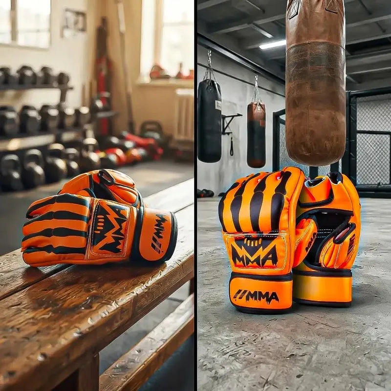 Guantes Mma Guantes De Kick Boxing Guantes Artes Marciales Unica Naranja
