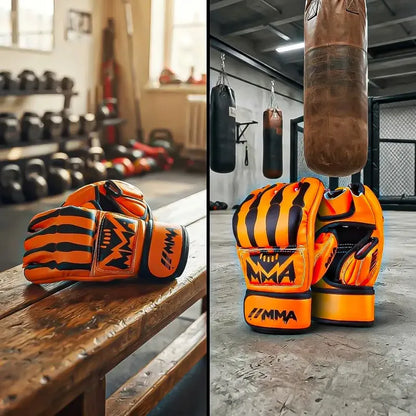 Guantes Mma Guantes De Kick Boxing Guantes Artes Marciales Unica Naranja