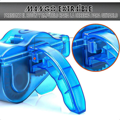 Limpiador Cadena Bici Limpiador De Bicicleta Limpia Cadena Azul