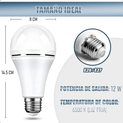Ampolletas Recargables Led Ampolleta Inteligente 12w E27 Fri Blanco Frío
