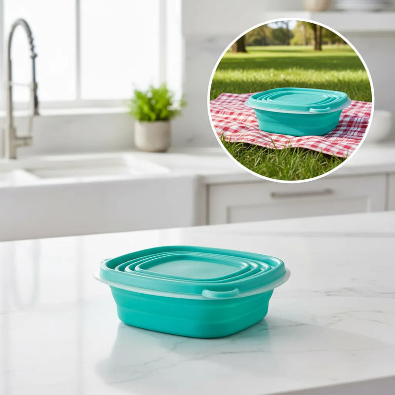 Taper Keep Tupper Plastico Contenedor De Alimentos 670 Ml Verde