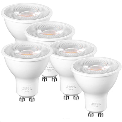 Pack X5 Ampolleta Led Gu10 7w Lampara Led Gu10 38° Blanco Frío