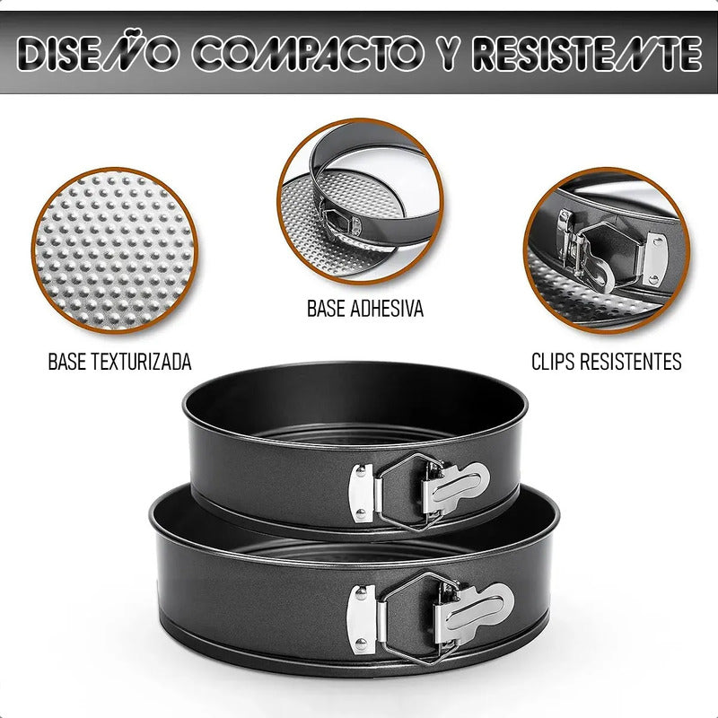 Set 5 Moldes Para Queques Molde De Torta Moldes Para Queque Gris Okshop Juego De Moldes Para Tartas Para Hornear Moldes Antiadherentes Moldes De Resorte Para Tarta De Queso Moldes