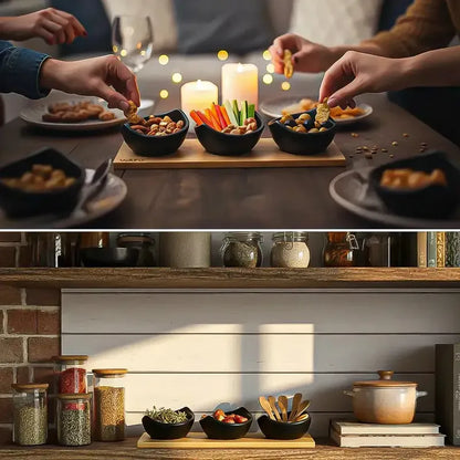 Set 3 Bowl Ceramica Aperitivos Bandeja Wayu Aperitivo Cuenco Negro Okshop Bandeja De Aperitivos Wayu Set 3 Bowls Ceramica Picoteo Bandeja Bamboo Aperitivo Wayu Set 3 Bowl De Ceramica Wayu
