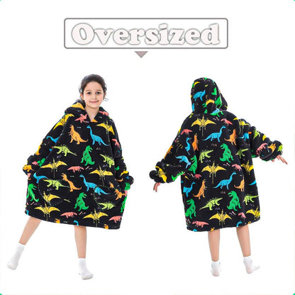 Poleron Peludo De Niño Poleron Con Capucha Niña Polerones Poleron Gigante Poleron Sherpa Frio Invierno Pijama Polar Manta Polar Polerón Niño Poleron