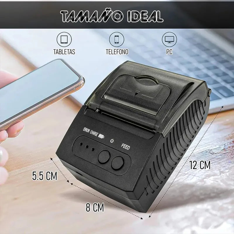 Impresora Portátil Okshop Bluetooth Para Recibos Negro