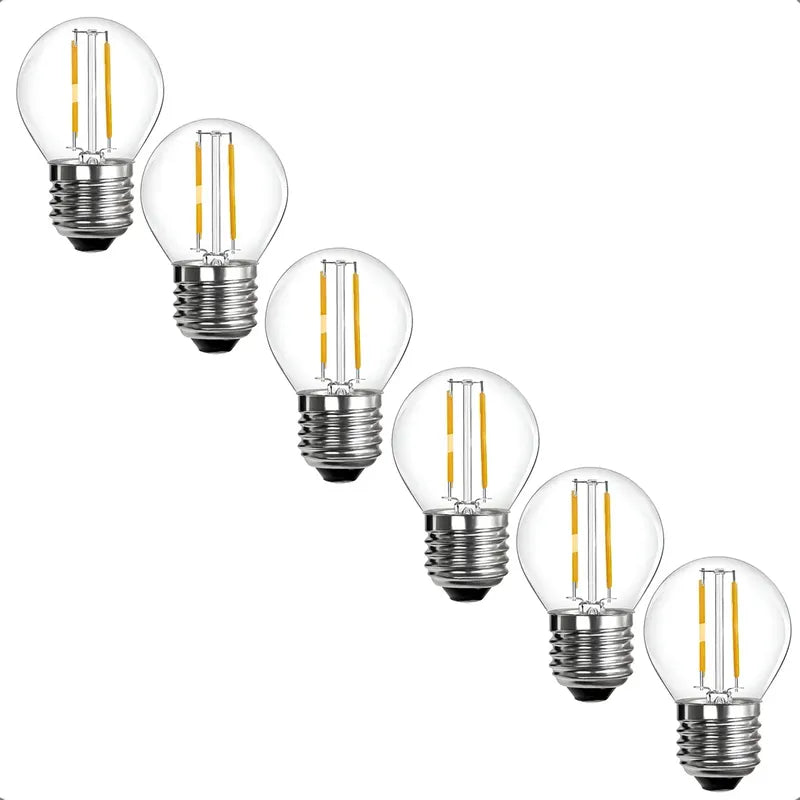 Pack 6 Ampolleta Led 2w Ampolleta E27 Ampolletas Led 2w Cálida
