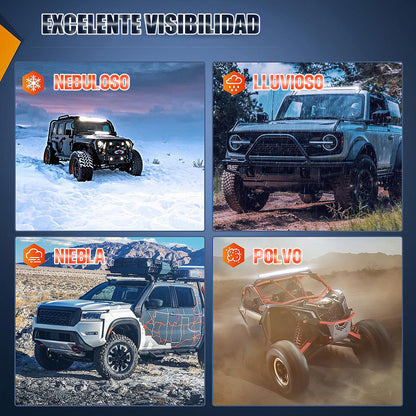 Focos Neblineros Led Neblineros Led Barra Led 108w Barra Led Negro