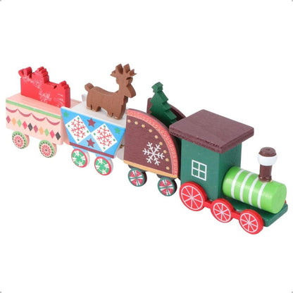 Tren Madera Adorno Navidad Decoración Hogar Navidad Regalo