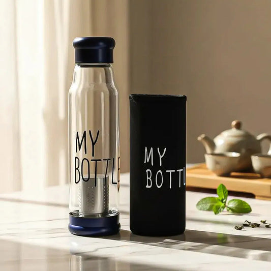 Infusor De Te Botella Infusor De Vidrio Infusor Te 550 Ml Azul