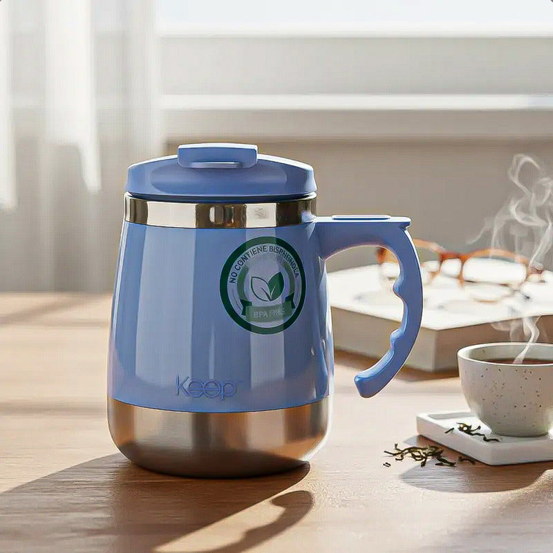 Taza Térmica Keep Taza Acero Inoxidable Taza Termo 400 Ml Azul Taza