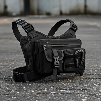 Bolso Tactico De Pecho Bolsa De Pecho Chaleco Táctico Chalec Negro