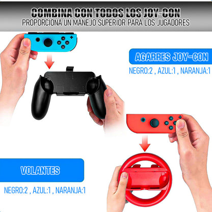 Accesorios Nintendo Switch Funda Control Accesorios 10 En 1 Negro