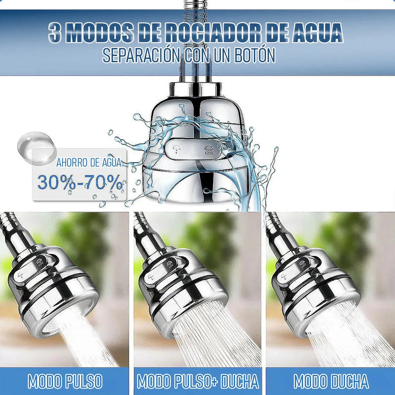 Cuello Flexible Giratorio 360° Lavaplatos Grifo Extensible Okshop Extensor De Grifo Cuello Flexible Giratorio Lavaplatos... Gris Brillante