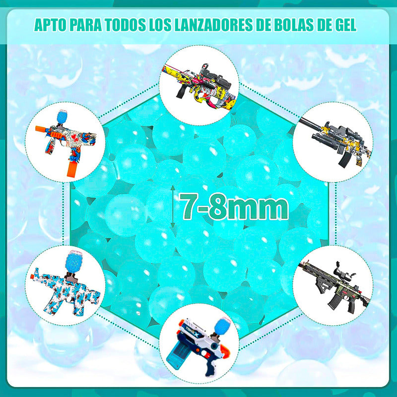 Repuesto Bolas De Gel Bolas De Gel Pack 4 Repuesto Pistola Azul