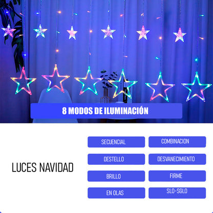 Luces De Navidad Adorno Navideño Luz Calida Cascada 3 Metros