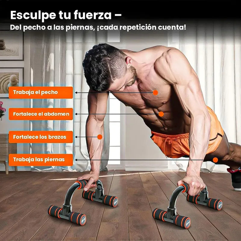 Barra Para Flexiones Soporte De Flexiones Push Up Flexiones Negro/naranja