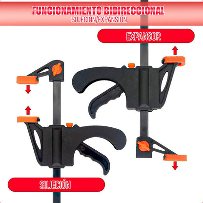 Prensa Abrazadera Carpinteria Pack 2 Prensa Madera Separador