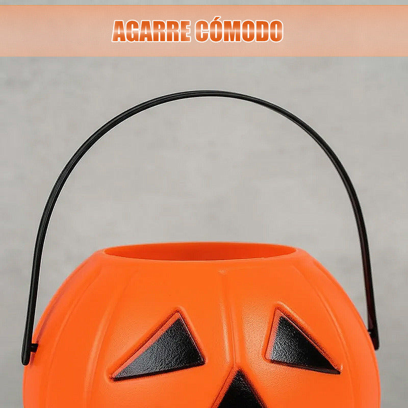 Cubo Calabaza Para Dulces Halloween Cubo Dulce O Truco Cubos Naranja