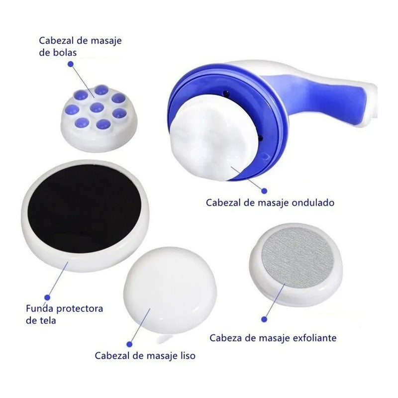 Pistola Masaje Masajeador De Espalda Masajeador Reductivo Blanco/azul