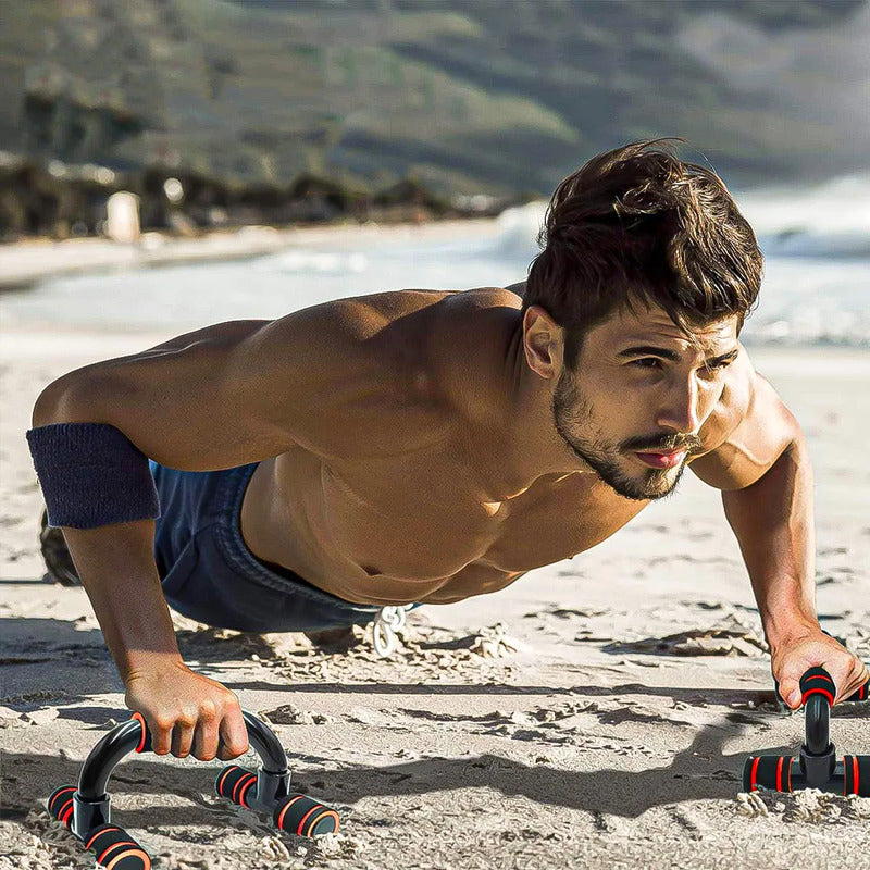 Barra Para Flexiones Soporte De Flexiones Push Up Flexiones Negro/naranja