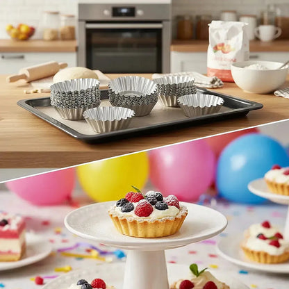 Moldes Tartaletas Molde Para Cupcakes Pack 6 Mini Moldes Tartaleta Okshop Moldes Para Tartas De Huevo Mini Moldes Metal Moldes Antiadherentes Moldes Para Horno Mini Moldes Para Tartaletas Gris