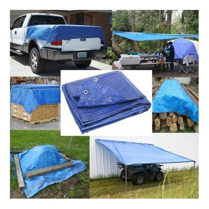 Lona Carpa Multiuso 4x6 Metros Impermeable Cobertor Universa Azul