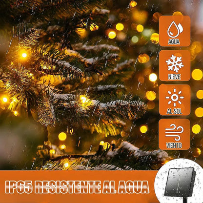 Pack 2 Luces Navideñas Luces Solares Luces Navidad Solar 22m Multicolor