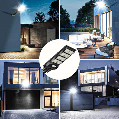 Pack 2 Foco Solar 1000w Focos Solares 1000w Foco Solar Exter Negro Blanco Frío