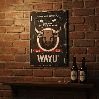 Cuadro Decorativo Wayu Bar Cuadro Pared Cuadro Bar Metalico Wayu