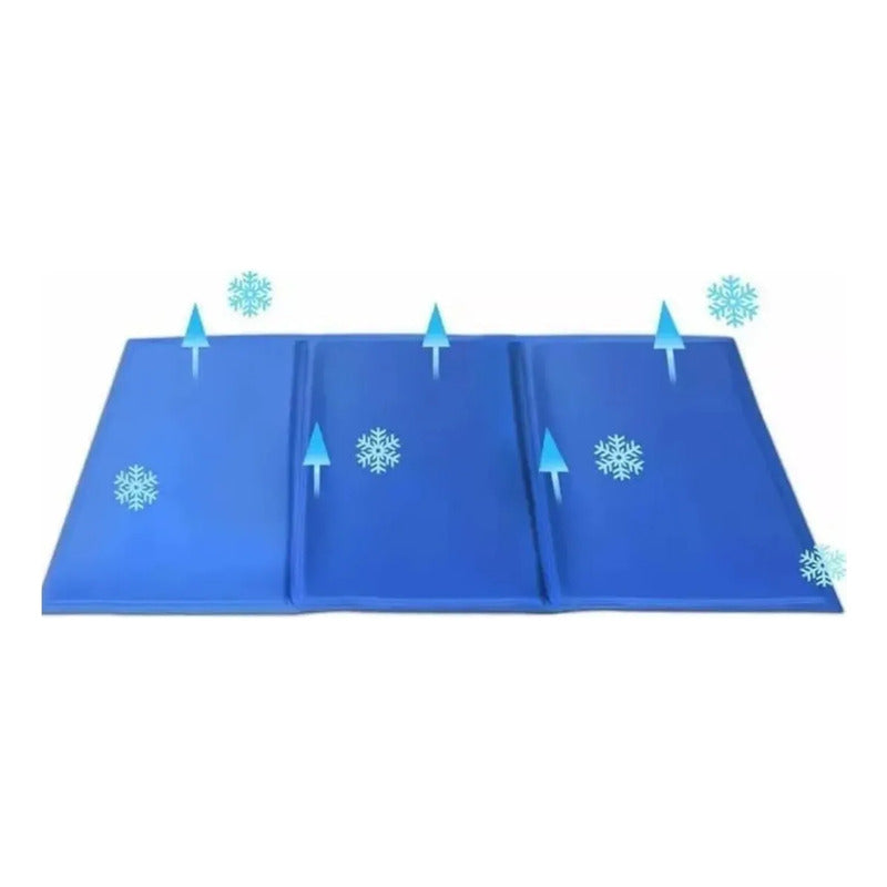 Manta Refrescante Manta Refrescante Para Perros 65x50 Md Cama Perro Impermeable Fria Okshop Cama Perro Mediano Manta Refrigerante Perro Cama Portable Perro Lavable Huella Azul