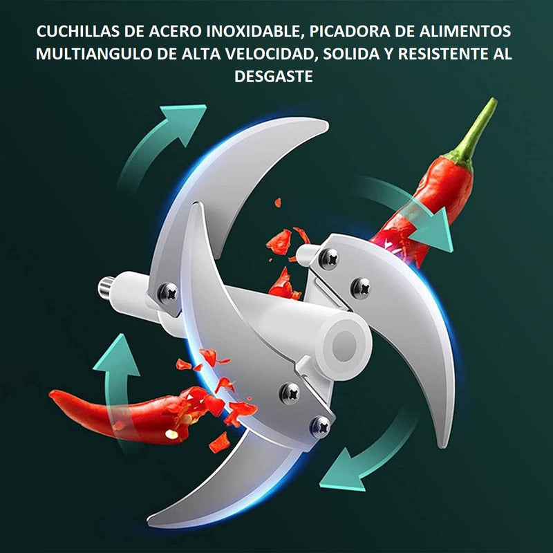 Procesador De Alimentos Picadora Procesadora Alimentos 2l Verde