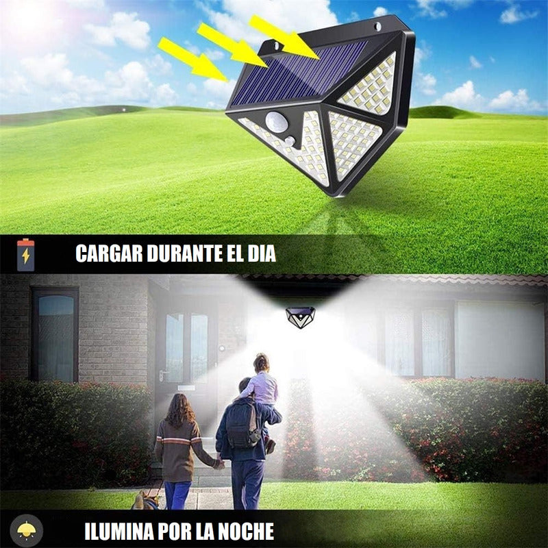 Lamparas Solares Jardin Farol Solar Exterior Foco Led Farole Negro