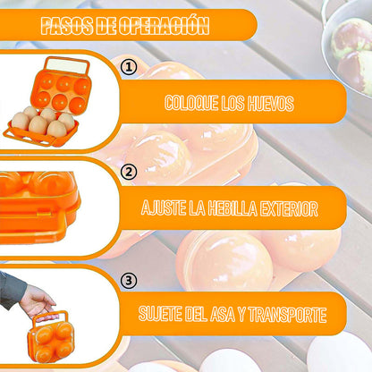 Pack 2 Organizador Huevos Dispensador Huevos Porta Huevos Azul