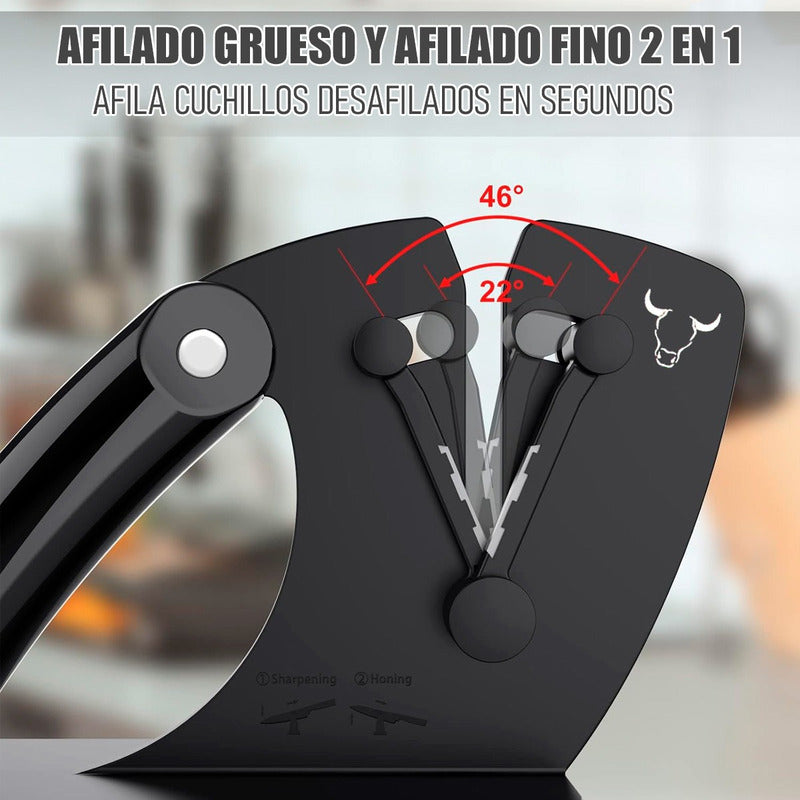 Afilador De Cuchillo Wayu Afilador De Cuchillos Profesional Negro