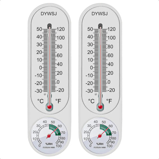 Pack 2 Higrómetro Medidor Temperatura Termómetro Invernadero