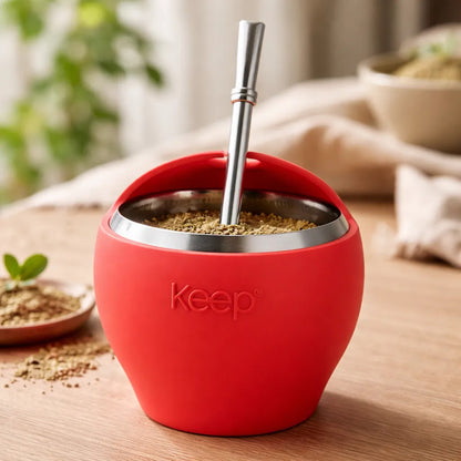 Mate Con Bombilla Keep Mate Acero Inoxidable Mate 230ml Mate Rosa Mate