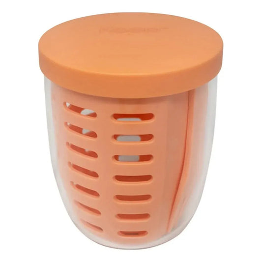 Porta Frutas Keep De Plástico Naranja 600ml Con Tenedor