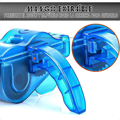 Limpiador De Cadena Okshop Para Bicicleta Portátil Plástico Azul