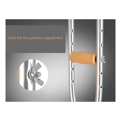 Muletas Adulto Okshop Aluminio Ajustable Talla M Beige Pack 2 Resiste 120 Kg