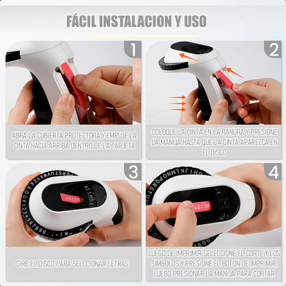 Rotuladora Manual Etiquetadora En Relieve 3d Estampadora Negro