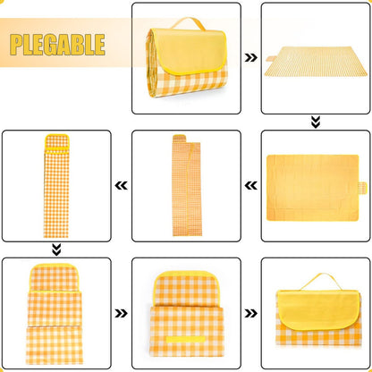 Manta Plegable Para Picnic Alfombra Lona Picnic Impermeable Verde