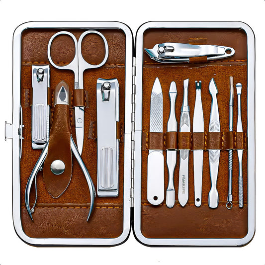 Kit De Manicura Y Pedicura  Juego 12 Pcs Manicura Profesiona