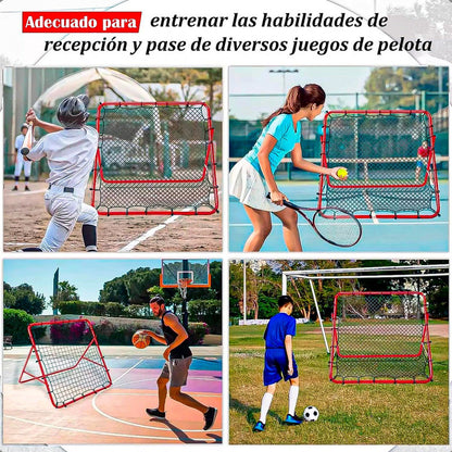 Red De Rebote Futbol Rebotador Futbol Entrenamiento Deportes Rojo