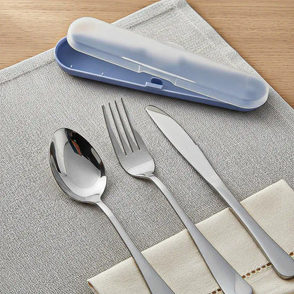 Set De Cubiertos Keep Cubiertos Portatiles Cubiertos Viaje Naranja