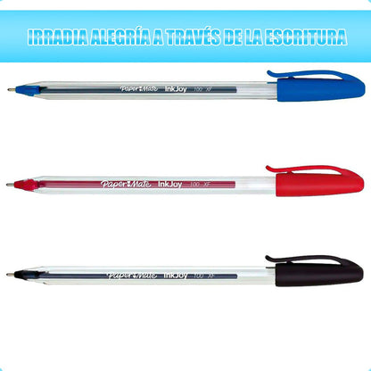 Boligrafos Lapiz Kilométrico Bolígrafos De Punta Media Lapiz Rojo/azul/negro Transparente