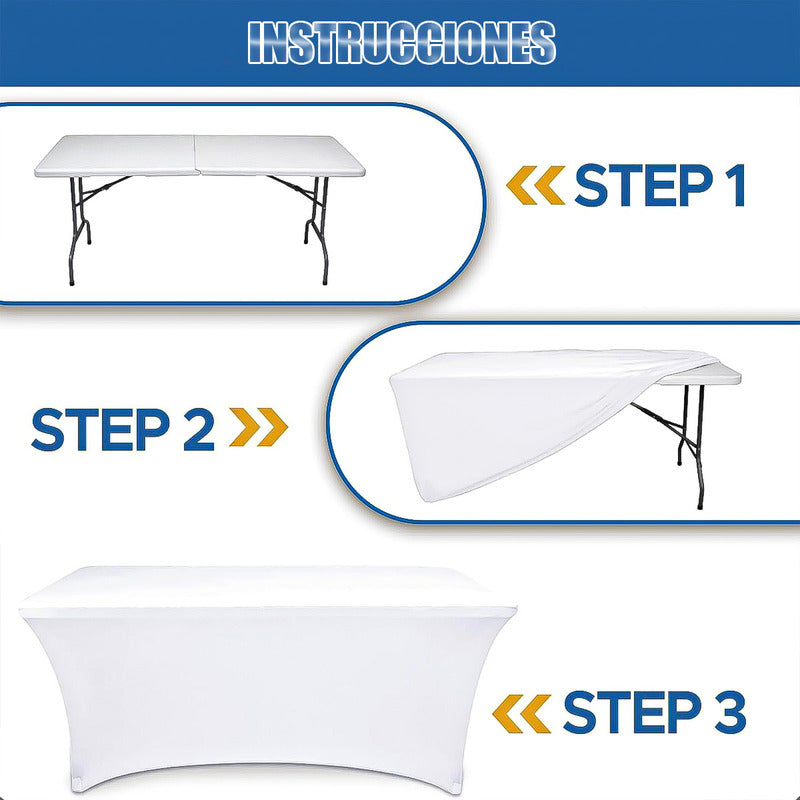 Pack 2 Mantel Para Mesa Mantel Rectangular Mantel Elastico Blanco Lisa